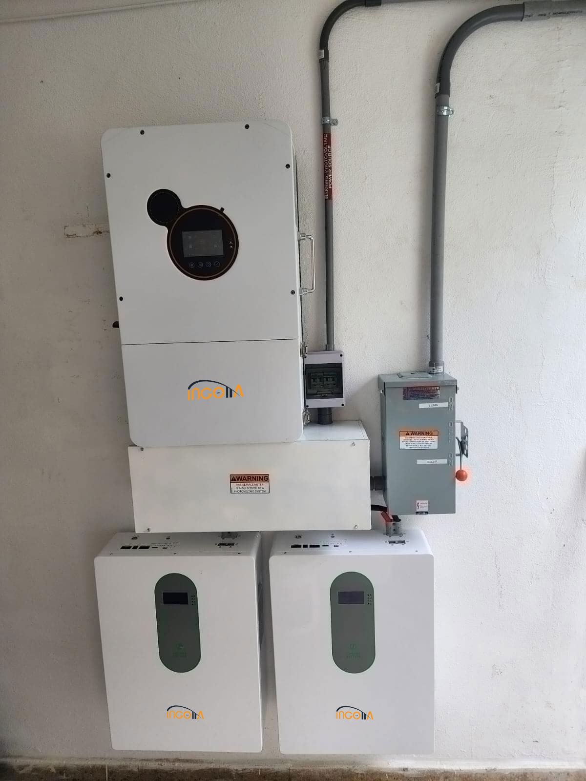 on/off-grid hybrid inverter &amp; 2*5kwh lifepo4 batteries
